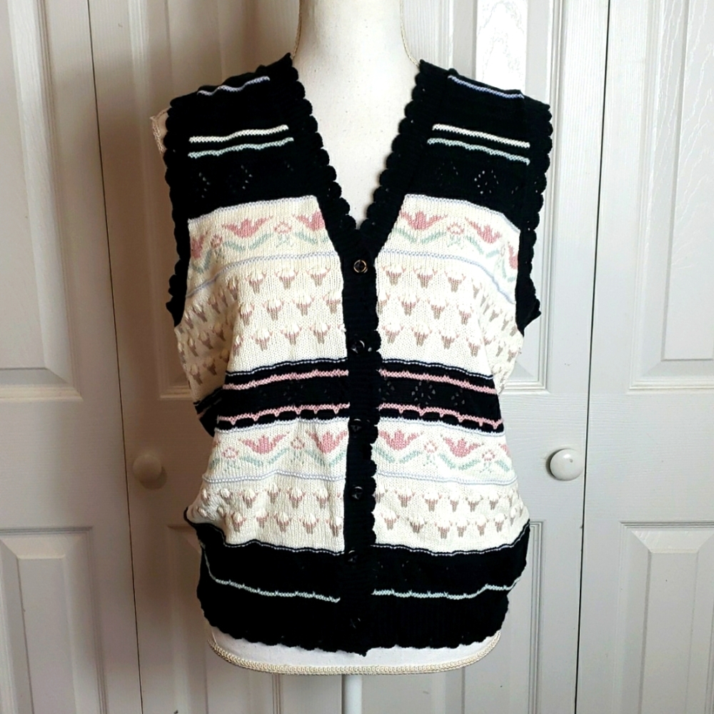 🪩 vintage boldoch popper • sweater vest